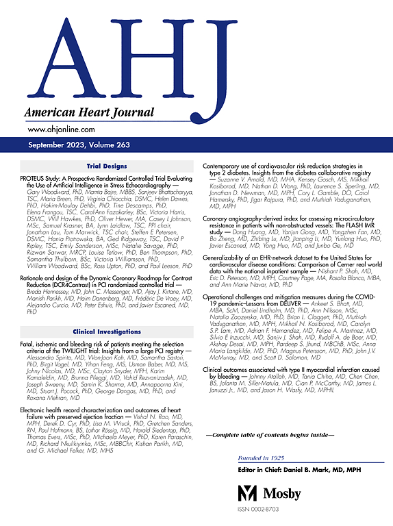 Go to journal home page - American Heart Journal